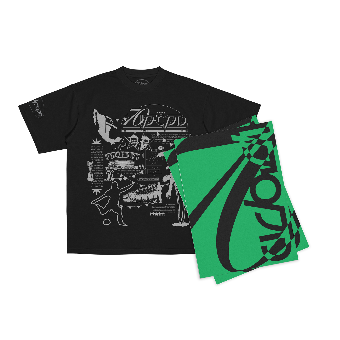 Mexico 70' - T-Shirt & Fanzine Bundle ( Black )