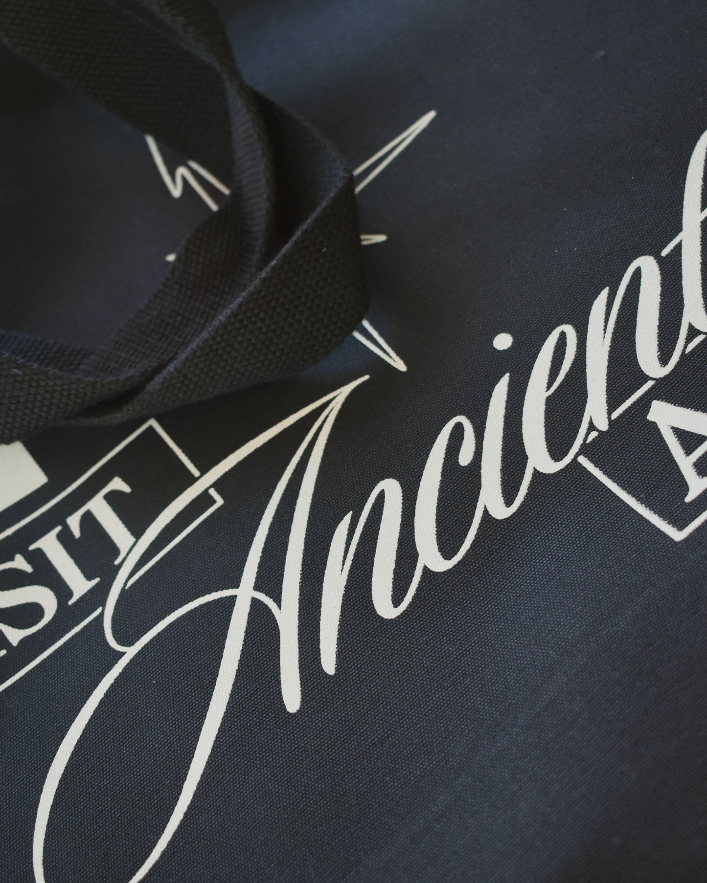 Ancient Acre Oversized Black Tote